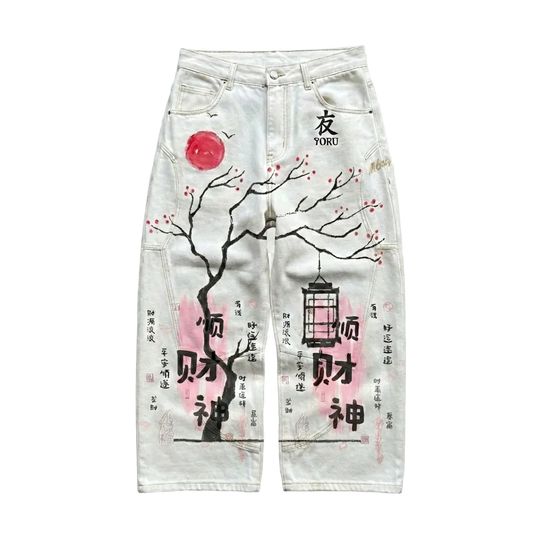 YORU “ZENITH SCRIPT" BAGGY JEANS
